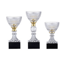 Trofeo de cristal de stock de alta calidad con base de resina